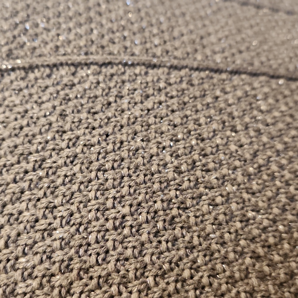 Croft & Barrow Gray Sparkle Cable Knit Cardigan - Size XL - Picture 8 of 12